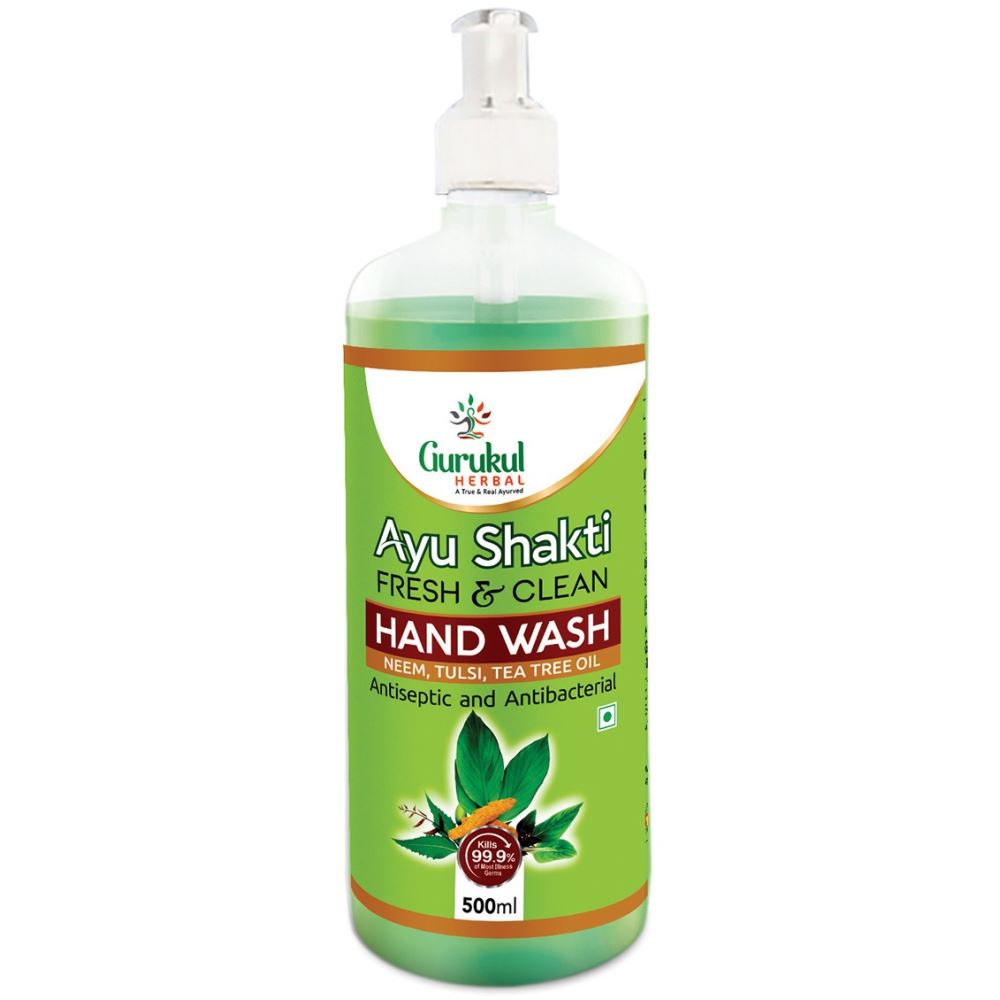 Gurukul Herbal Ayu Shakti Fresh And Clean Handwash (500ml) Gurukul Herbal Ayu Shakti Fresh And Clean Handwash (500ml)