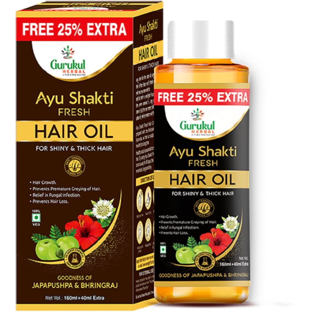 Gurukul Herbal Ayu Shakti Fresh Hair Oil (200ml)