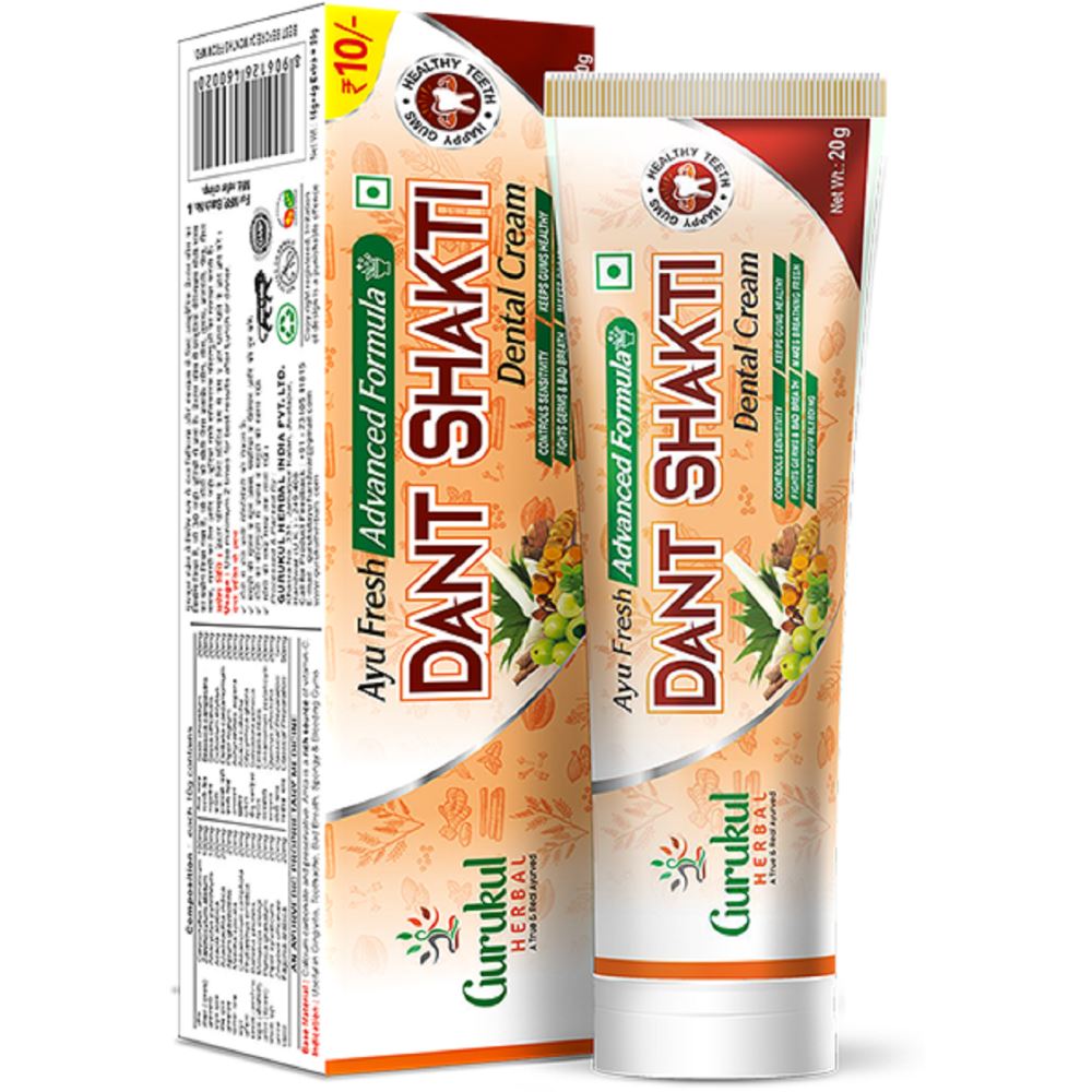 Gurukul Herbal Ayu Fresh Advanced Formula Dant Shakti Dental Cream (20g) Gurukul Herbal Ayu Fresh Advanced Formula Dant Shakti Dental Cream (20g)
