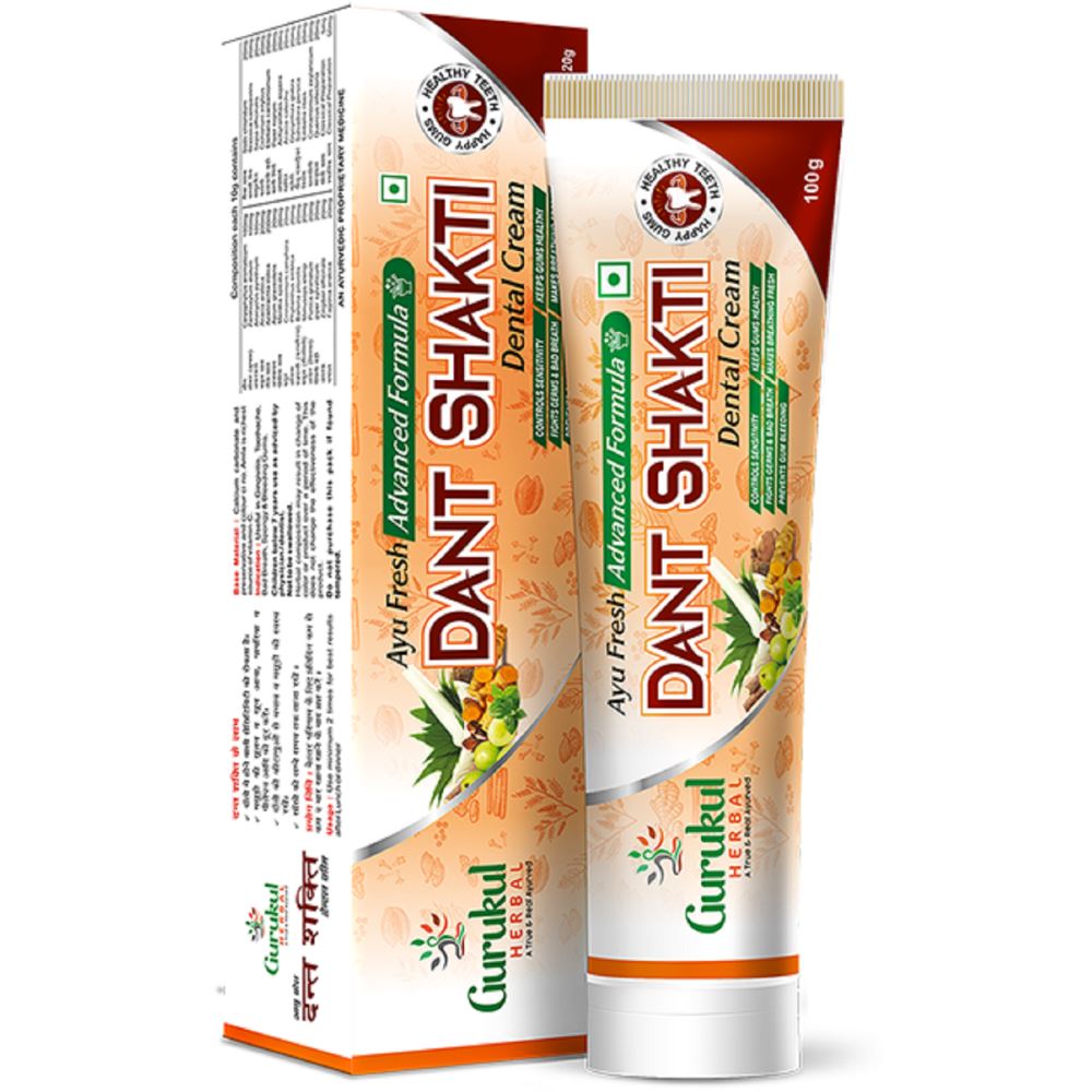 Gurukul Herbal Ayu Fresh Advanced Formula Dant Shakti Dental Cream (100g)