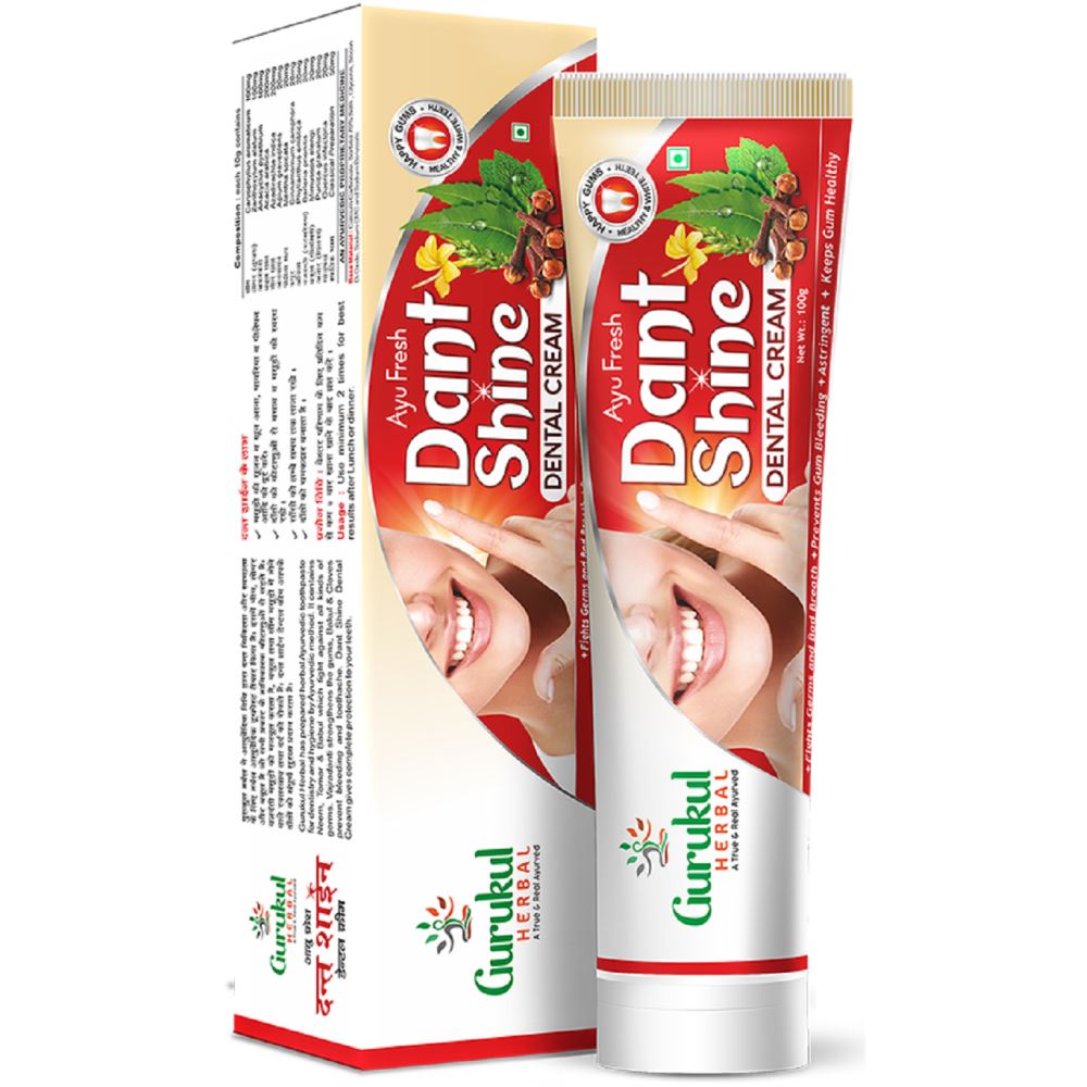 Gurukul Herbal Ayu Fresh Dant Shine Dental Cream (100g) Gurukul Herbal Ayu Fresh Dant Shine Dental Cream (100g)