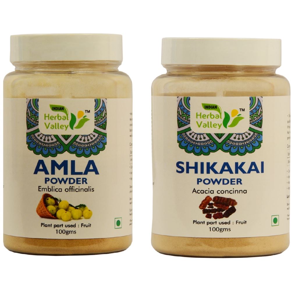 Indian Herbal Valley Amla & Shikakai Powder Combo (1Pack) Indian Herbal Valley Amla & Shikakai Powder Combo (1Pack)