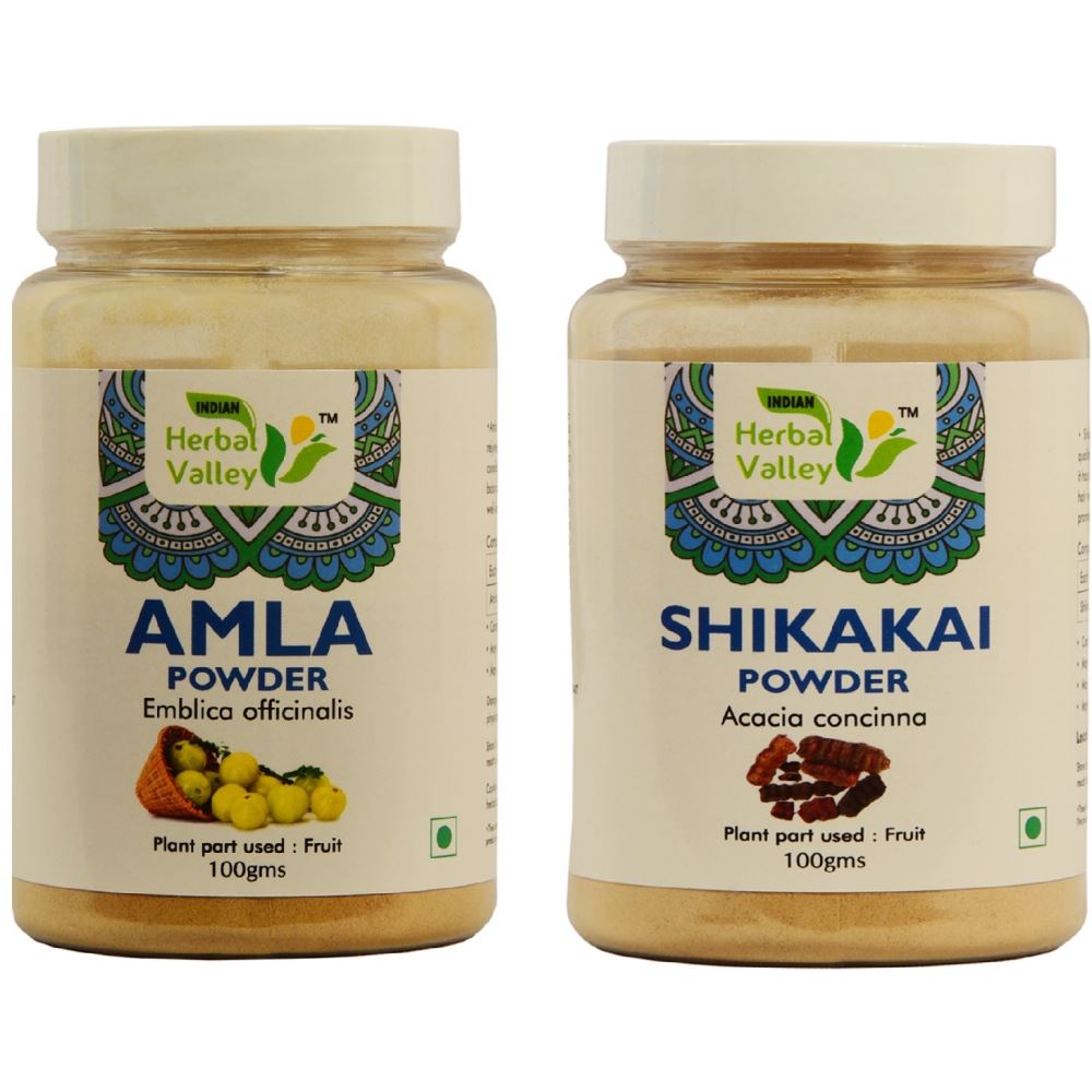 Indian Herbal Valley Amla & Shikakai Powder Combo (1Pack)