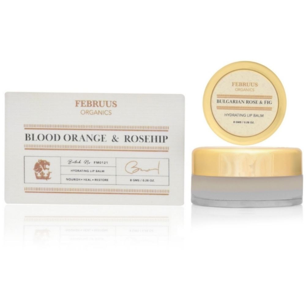 Februus Organics Lip Balm Blood Orange & Rosehip (8ml) Februus Organics Lip Balm Blood Orange & Rosehip (8ml)