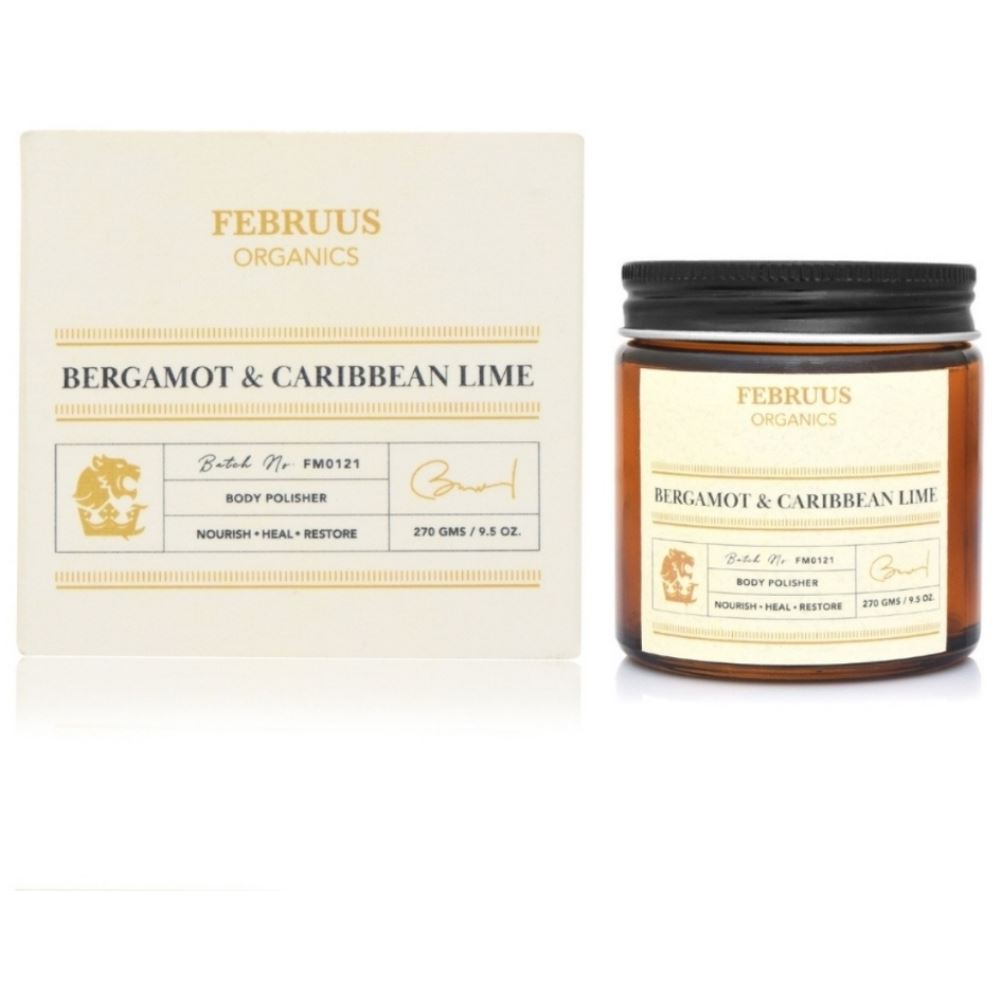 Februus Organics Body Polisher Bergamot & Caribbean Lime (170g)