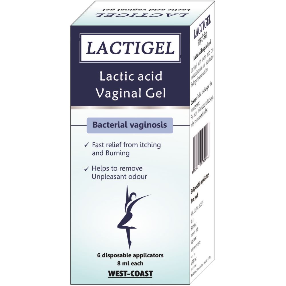West Coast Lactigel Lactic Acid Vaginal Gel 6 Disposable Applicators (8ml)