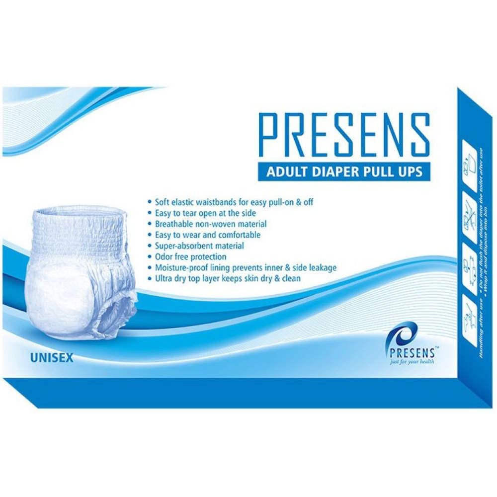 Presens Adult Pullups Diaper (36 - 64 Inches) (L-XL)