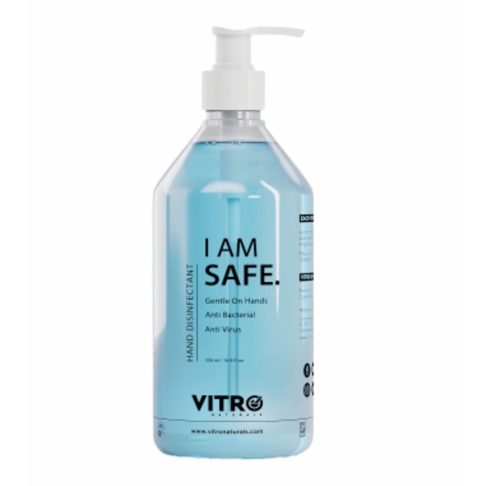 Vitro Hand Disinfectant I AM SAFE With Pump (500ml)