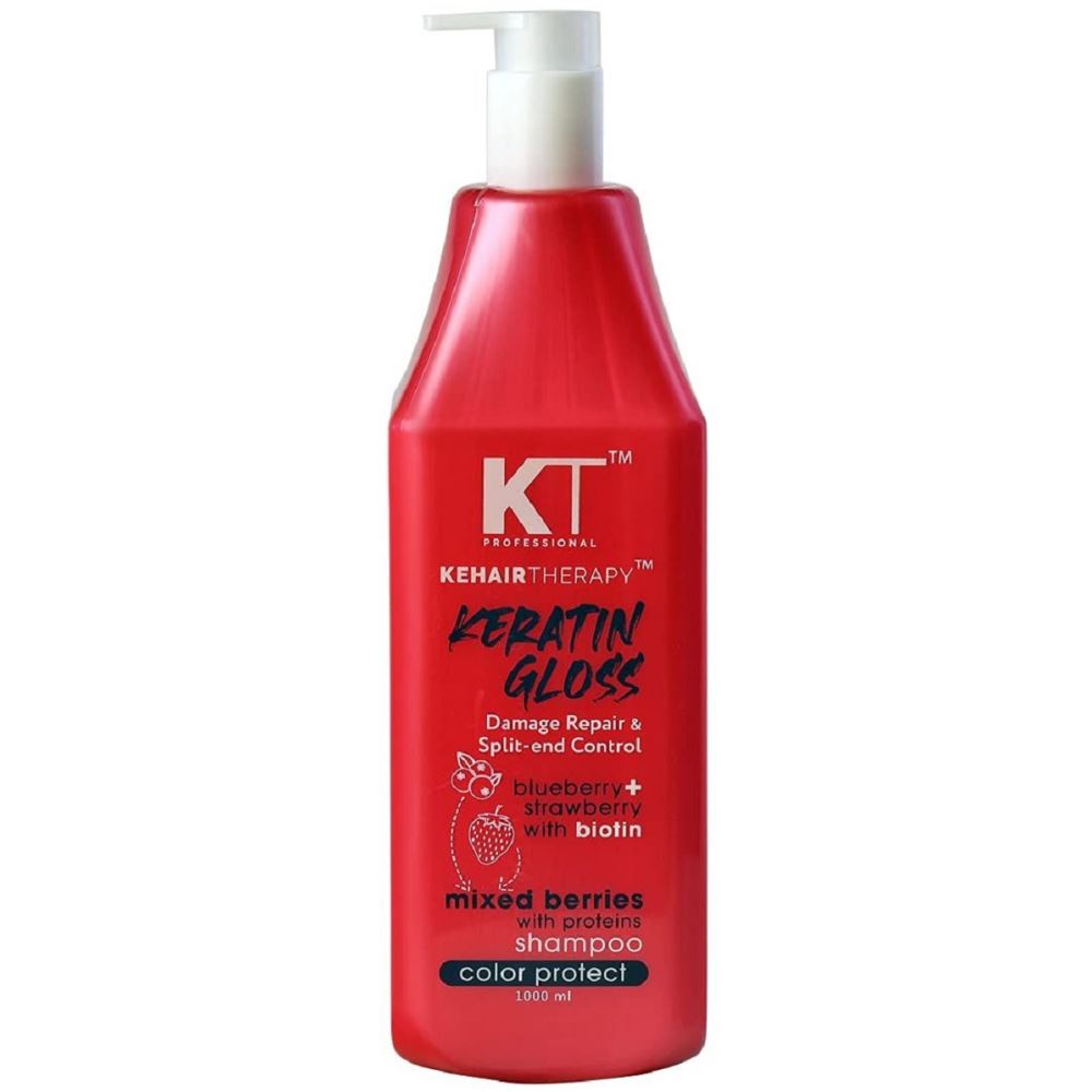 KT Professional Keratin Gloss Damage Repair & Split End Control Shampoo (1000ml)