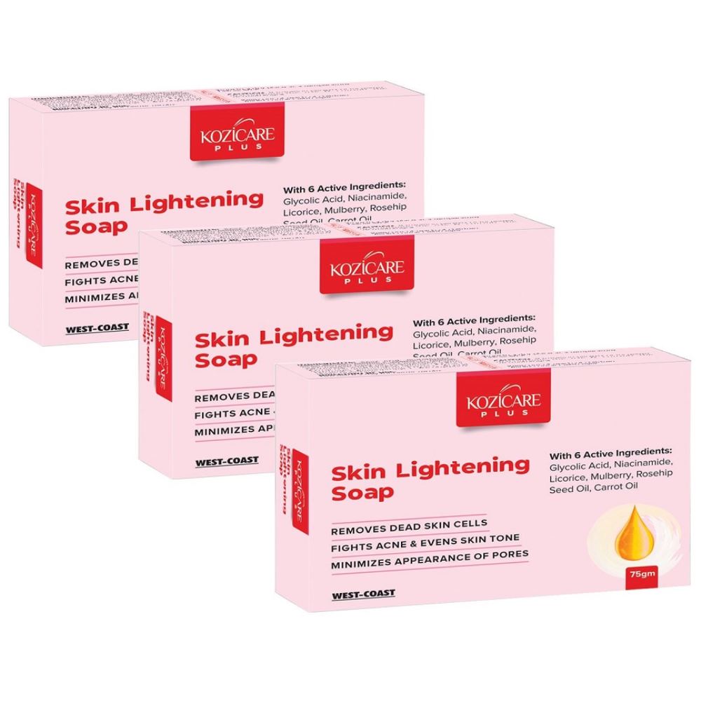 Kozicare Plus Skin Lightening Soap (75g, Pack of 3)