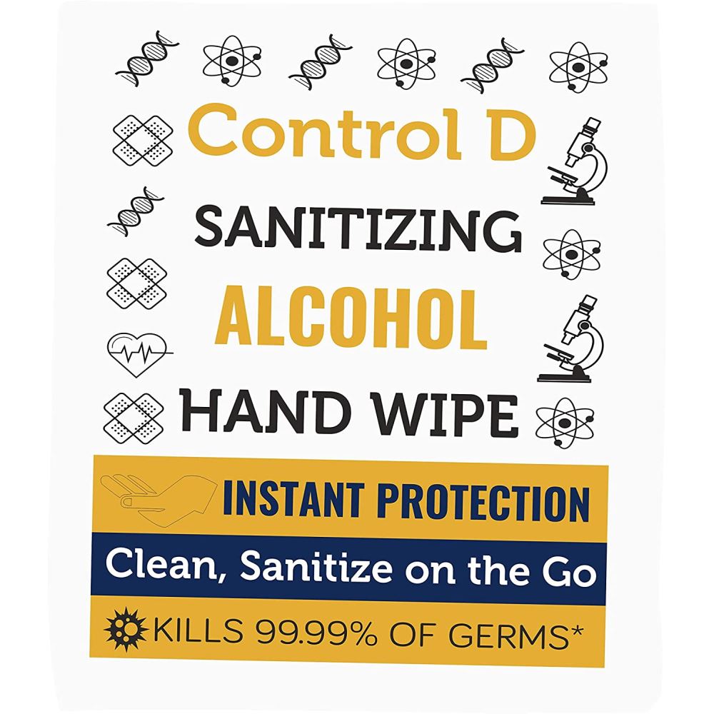 Control D Alcohol Hand Sanitizing Wipes (50pcs)