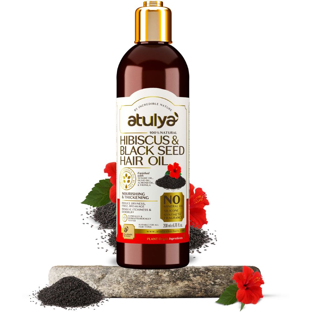 Atulya Hibiscus & Black Seed Hair Oil (200ml) Atulya Hibiscus & Black Seed Hair Oil (200ml)