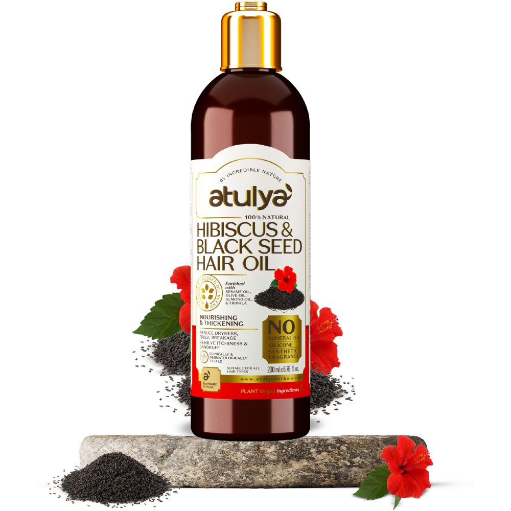 Atulya Hibiscus & Black Seed Hair Oil (200ml)