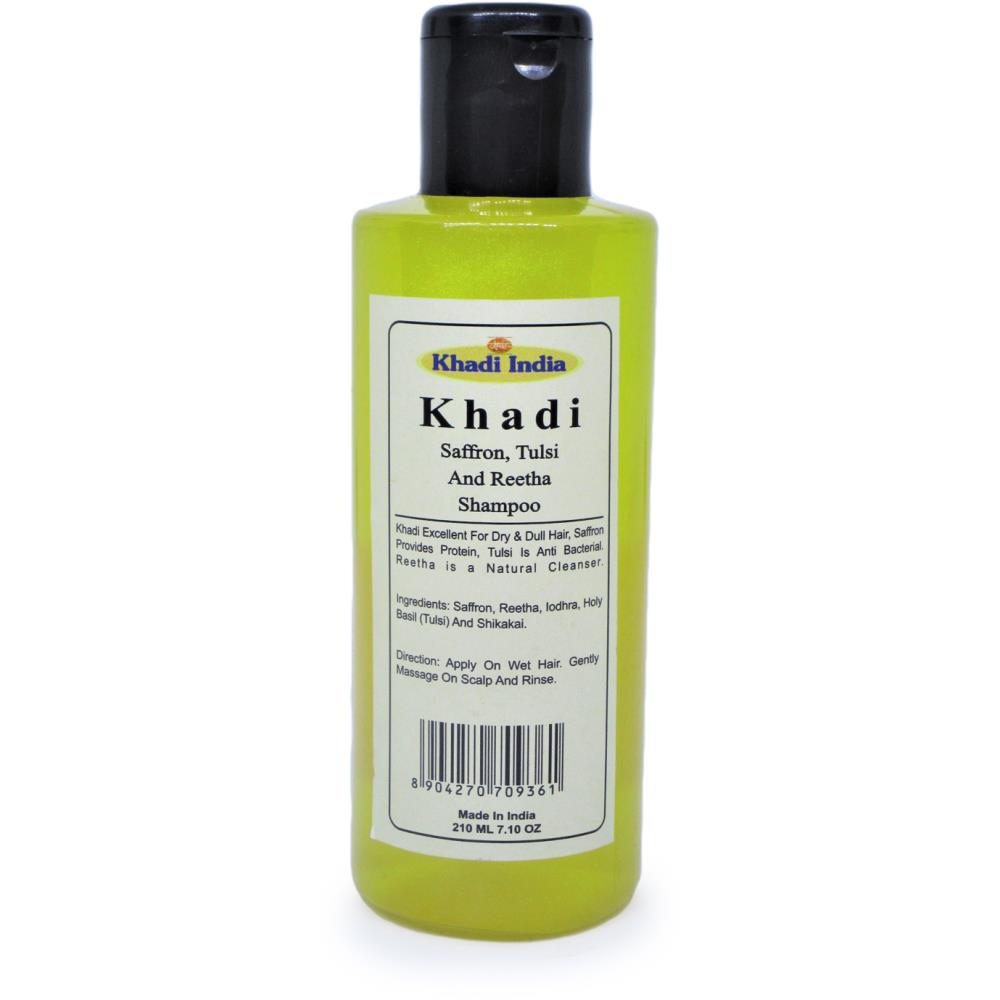 Khadi Saffron Tulsi Reetha Shampoo (210ml)