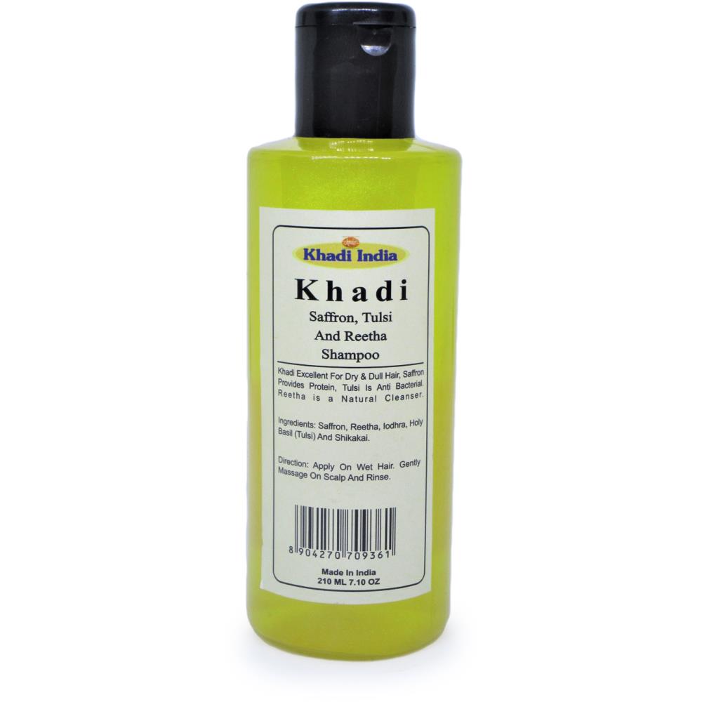 Khadi Saffron Tulsi Reetha Shampoo (210ml) Khadi Saffron Tulsi Reetha Shampoo (210ml)