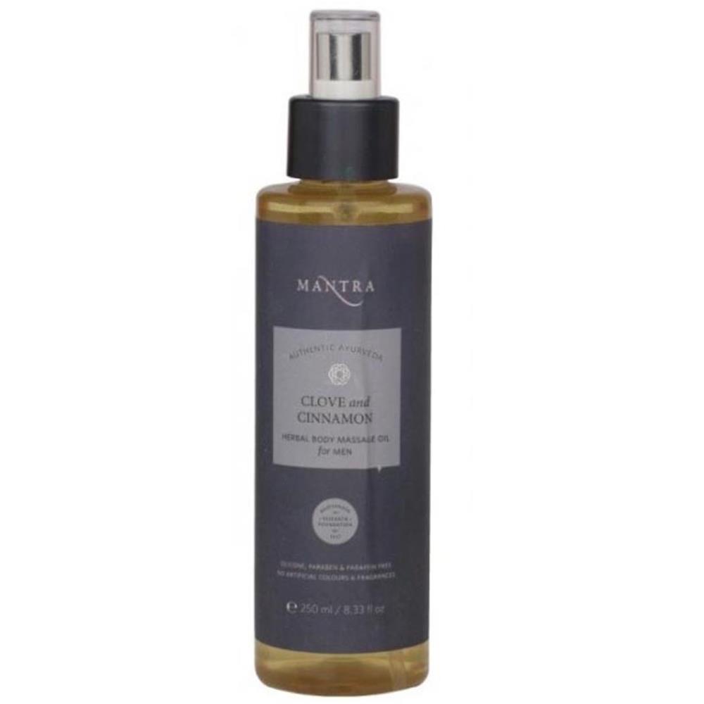 Mantra Herbal Clove And Cinnamon Herbal Body Massage Oil - For Men (250ml)