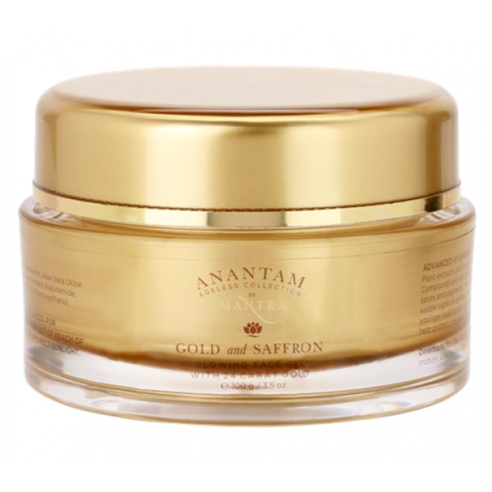 Mantra Herbal Ananatam Gold & Saffron Glowing Face Gel With 24 K Gold (100g)