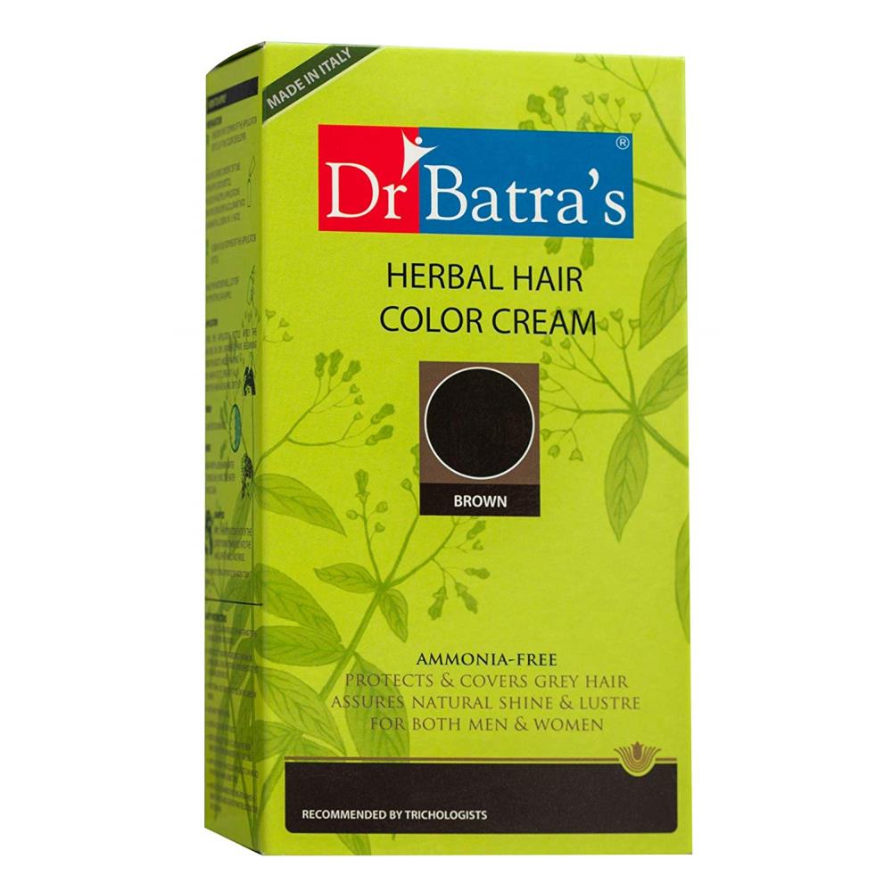 Dr Batras Herbal Hair Color Cream (Brown) (130g)