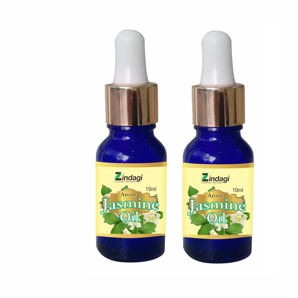 Zindagi Jasmine Oil - Natural Aroma Oils (10ml, Pack of 2)