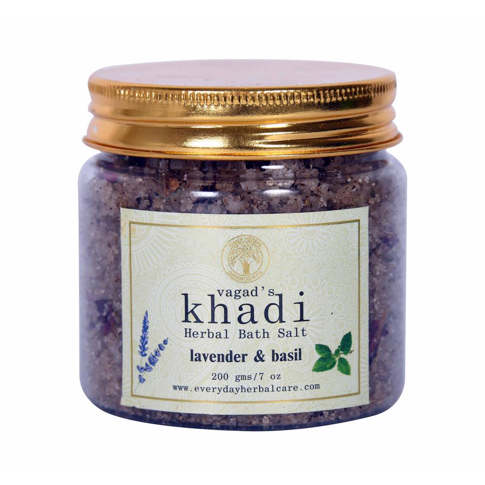 Vagads Khadi Lavender Basil Bath Salt (200g)