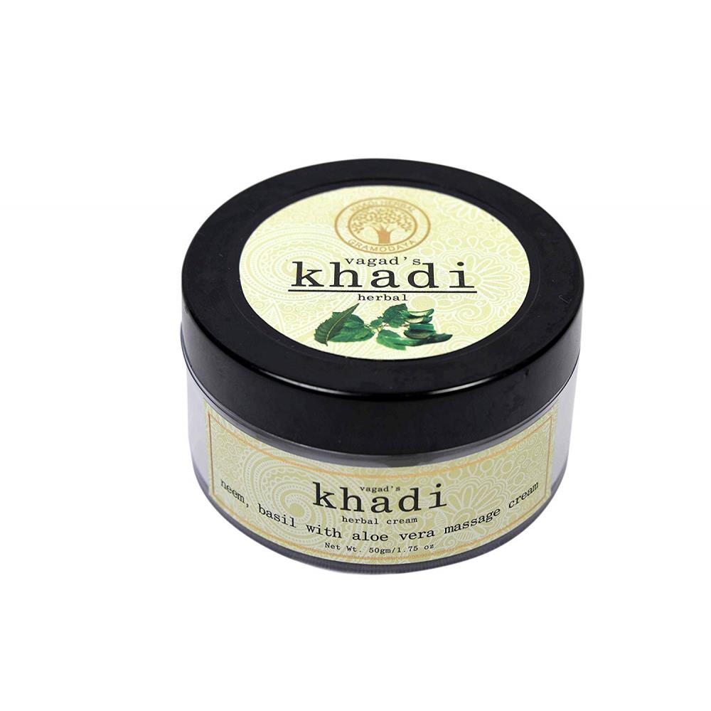 Vagads Khadi Neem Basil With Aloevera Massage Cream (50g)