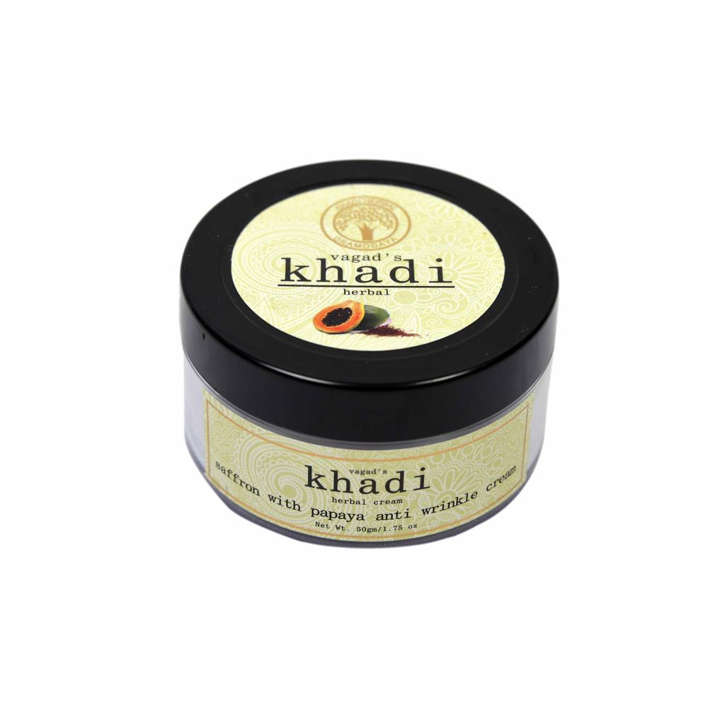 Vagads Khadi Saffron With Papaya Anti Wrinkle Cream (50g)