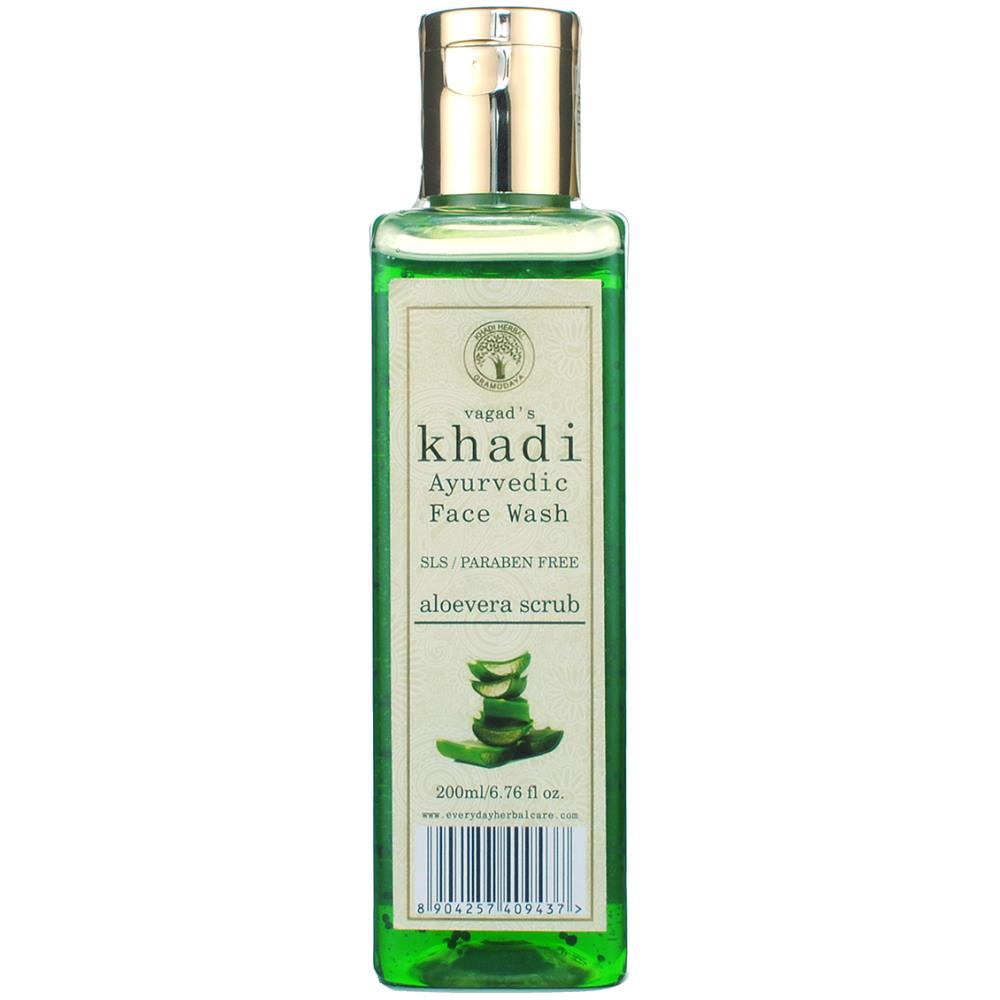 Vagads Khadi S.L.S And Paraben Free Aloevera Scrub Face Wash (200ml)