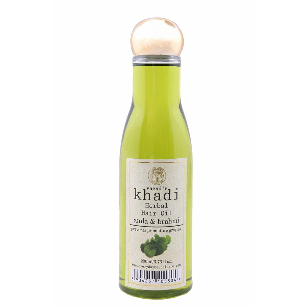Vagads Khadi Amla & Brahmi Hair Oil (200ml) Vagads Khadi Amla & Brahmi Hair Oil (200ml)