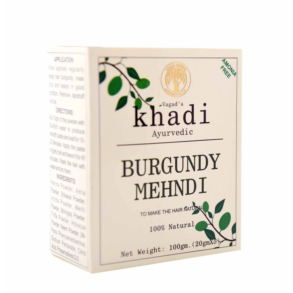 Vagads Khadi Mehndi Burgundy (100g)