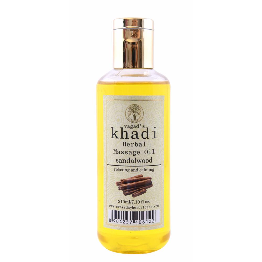 Vagads Khadi Sandalwood Massage Oil (210ml)