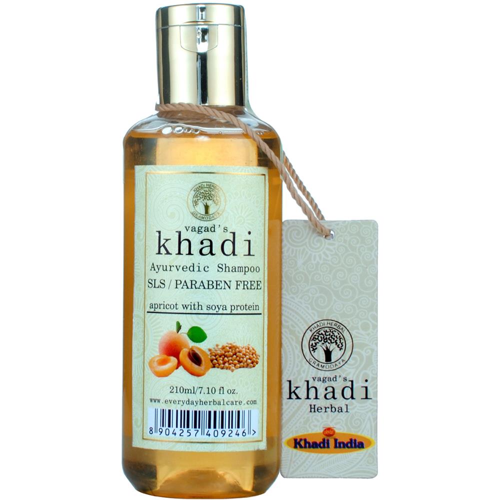 Vagads Khadi S.L.S And Paraben Free Apricot With Soya Protein Shampoo (210ml)