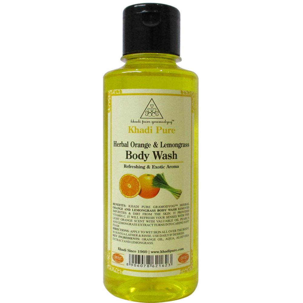 Khadi Pure Orange & Lemongrass Body Wash (210ml)