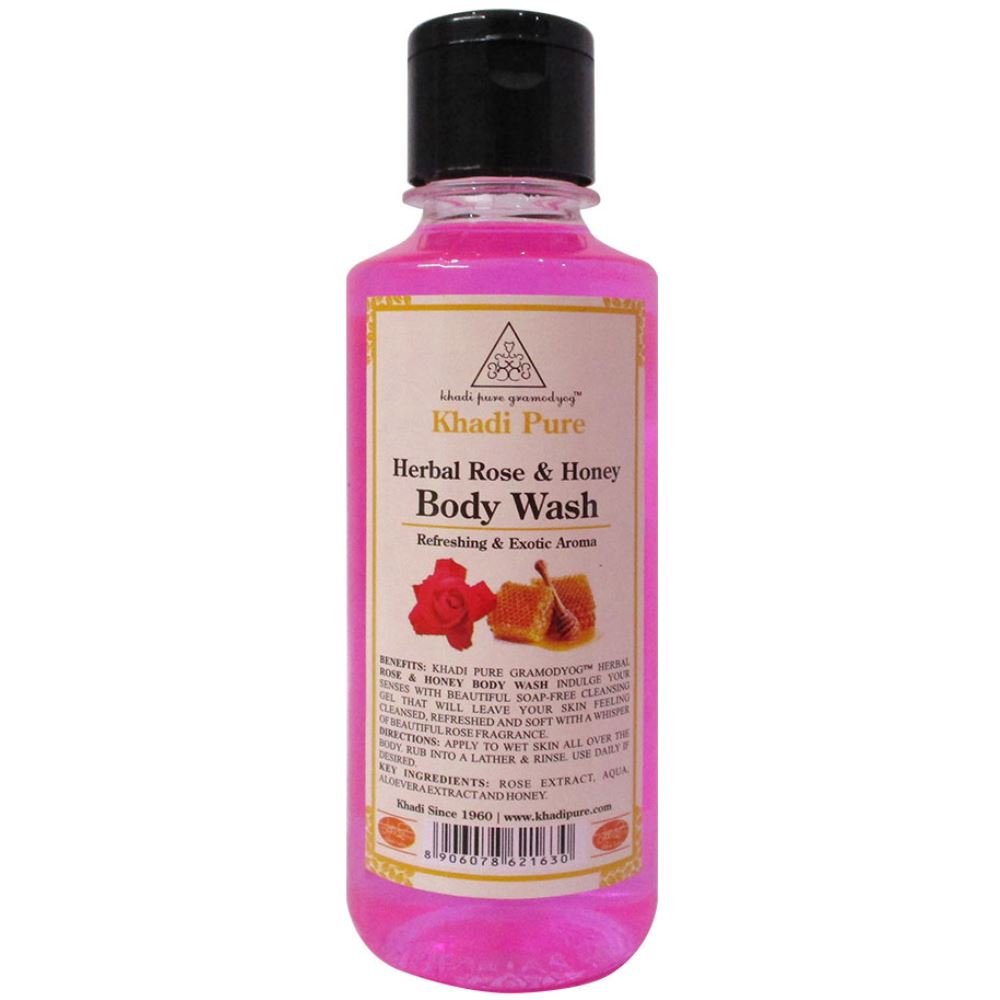 Khadi Pure Rose & Honey Body Wash (210ml)