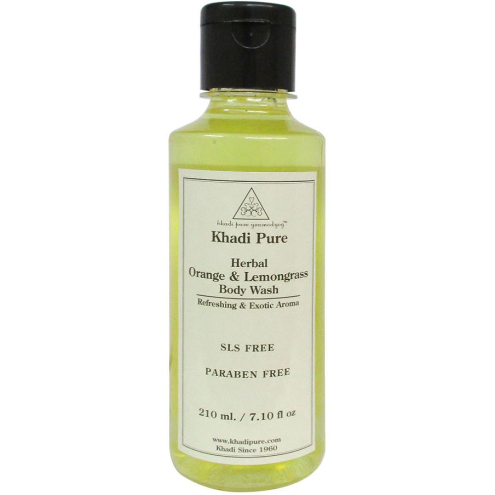 Khadi Pure Orange & Lemongrass Body Wash Sls-Paraben Free (210ml)