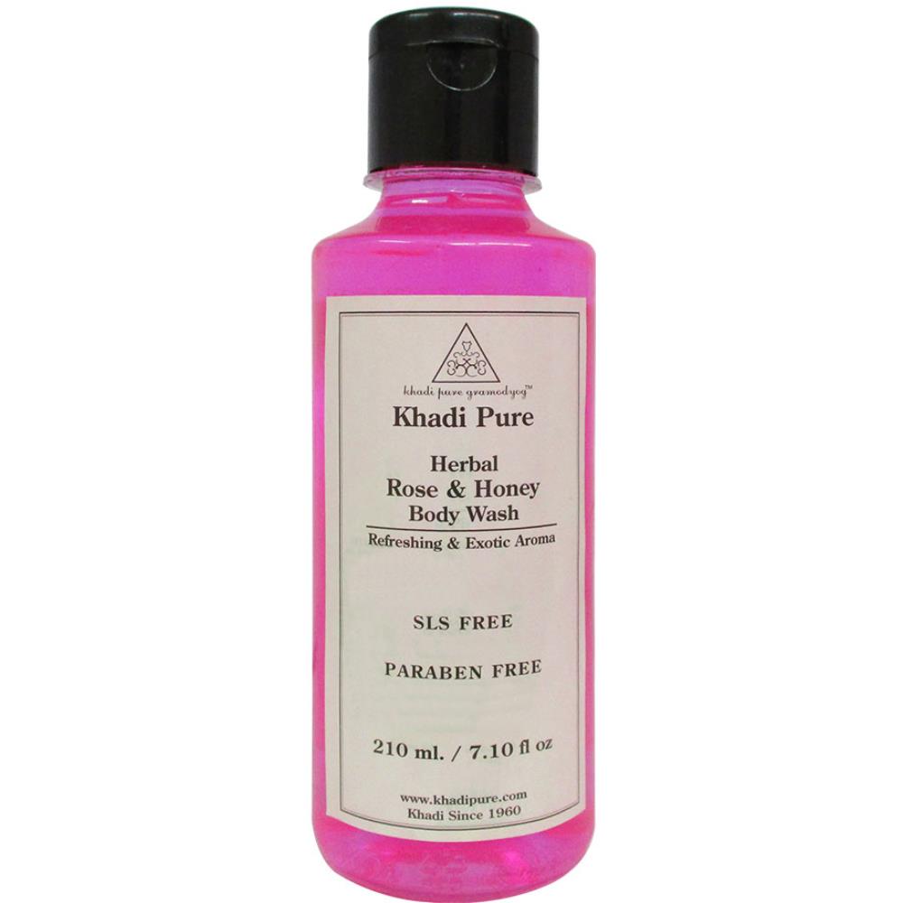Khadi Pure Rose & Honey Body Wash Sls-Paraben Free (210ml)
