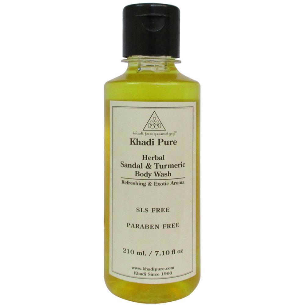 Khadi Pure Sandal & Turmeric Body Wash Sls-Paraben Free (210ml)
