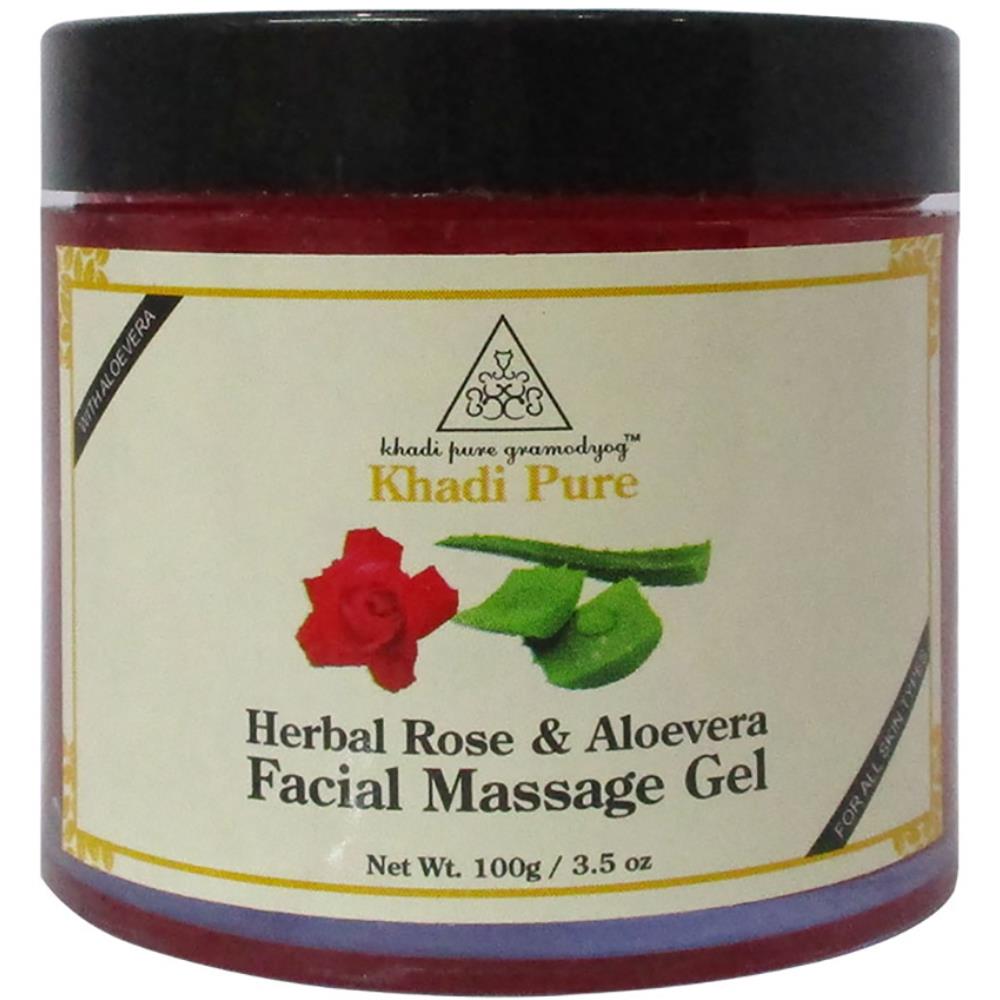 Khadi Pure Rose & Aloevera Face Massage Gel (100g)