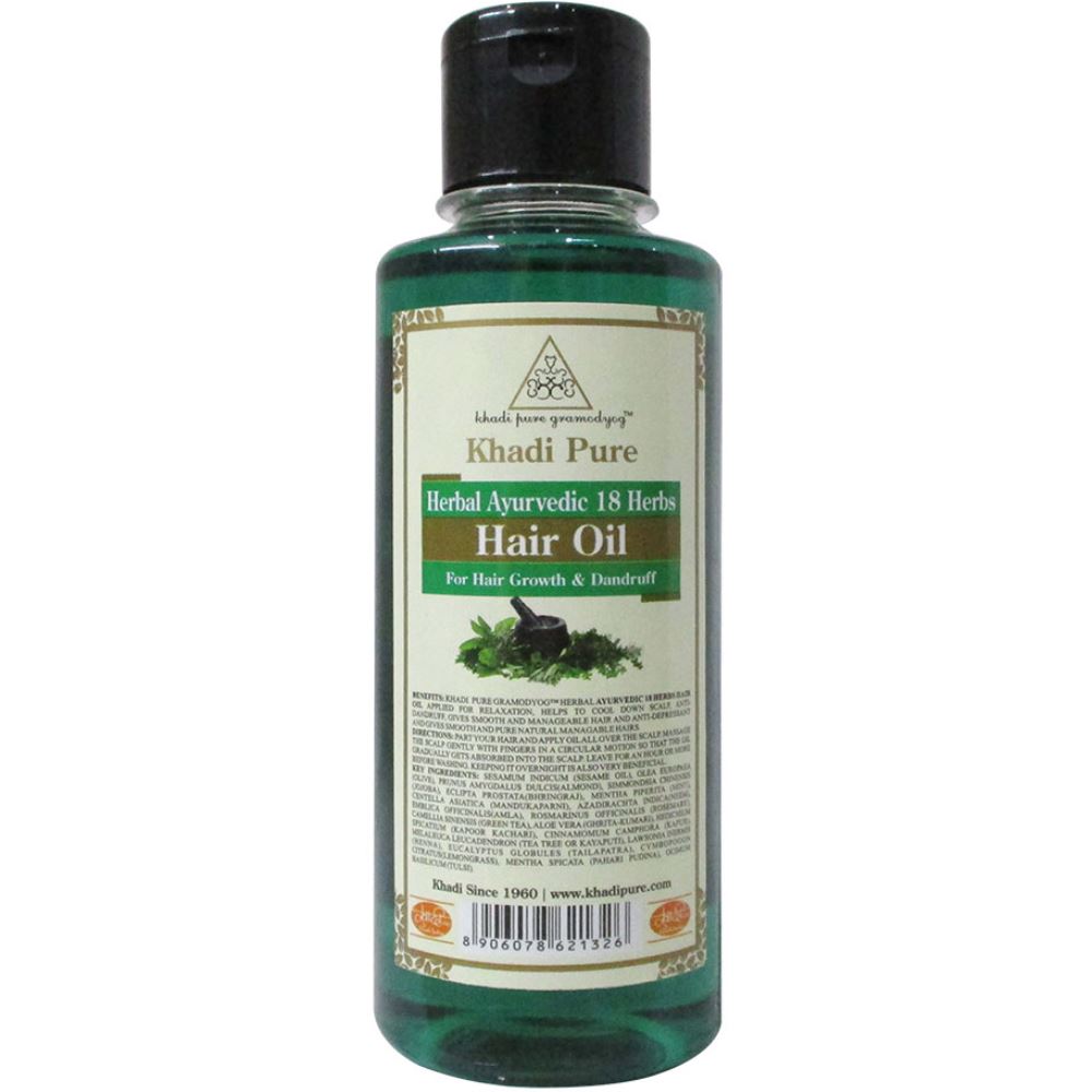Khadi Pure Ayurvedic 18 Herbs Hair Oil (210ml)