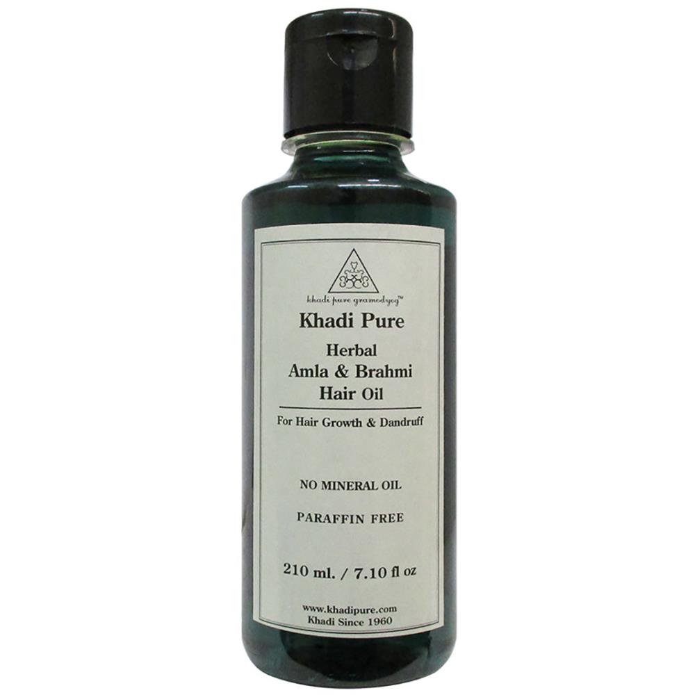 Khadi Pure Amla & Brahmi Hair Oil - Mineral Oil & Paraffin Free (210ml)