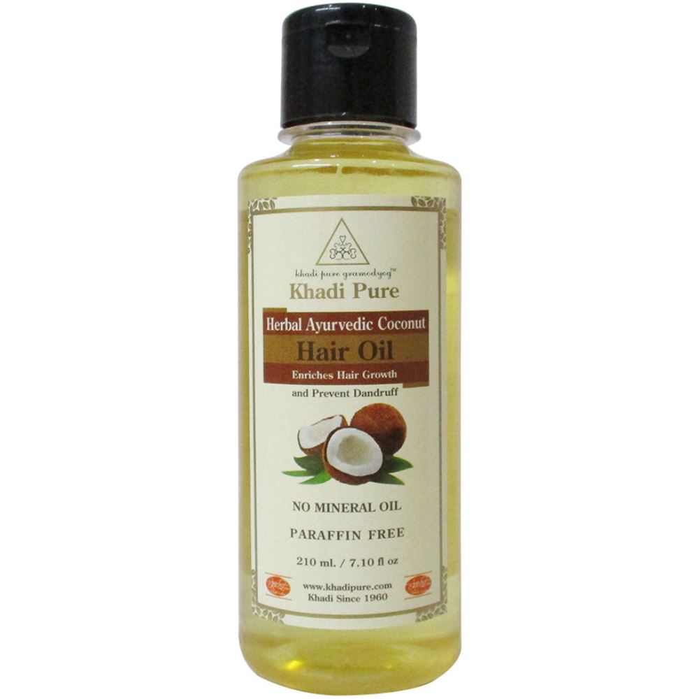 Khadi Pure Ayurvedic Coconut Hair Oil (210ml)