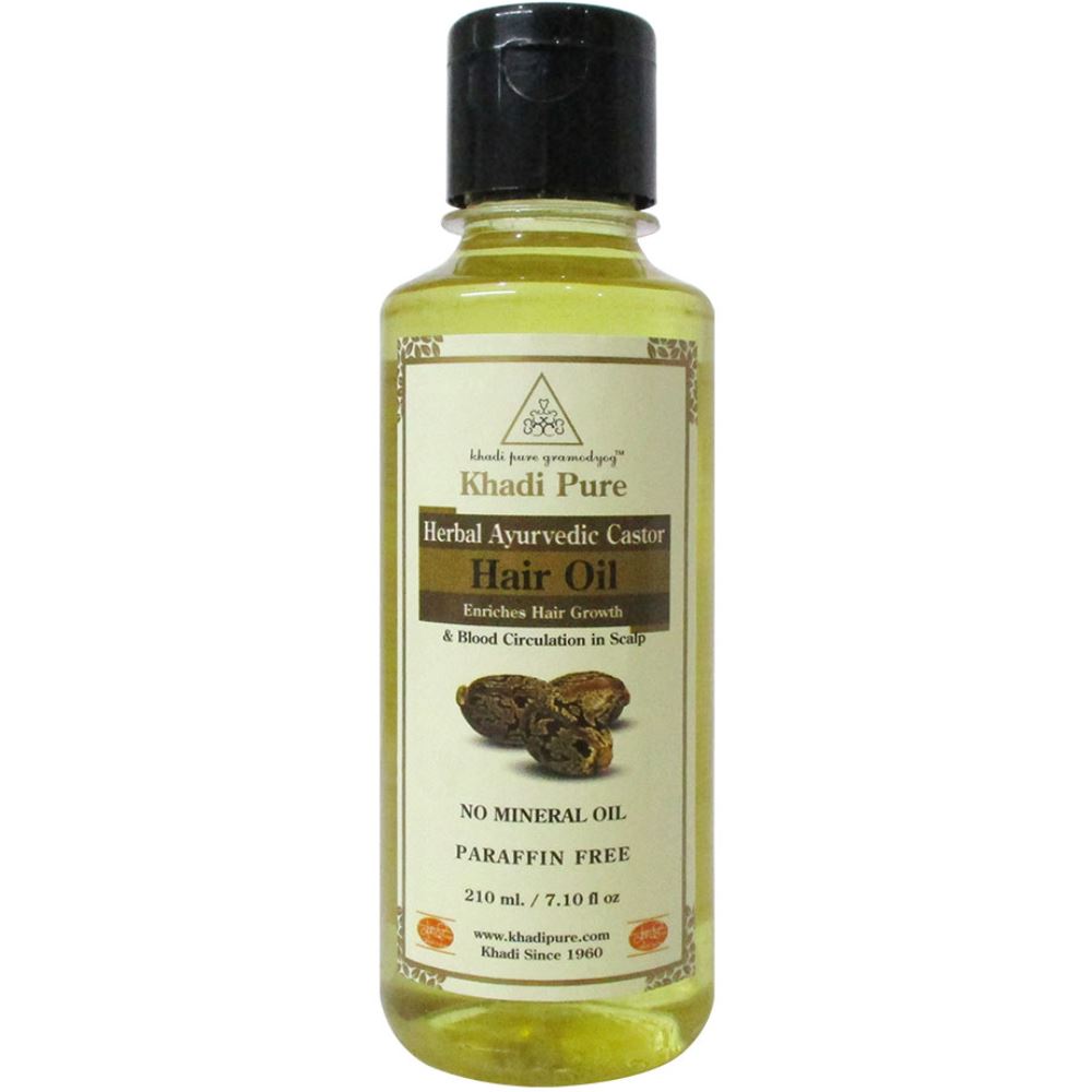 Khadi Pure Ayurvedic Castor Hair Oil (210ml)