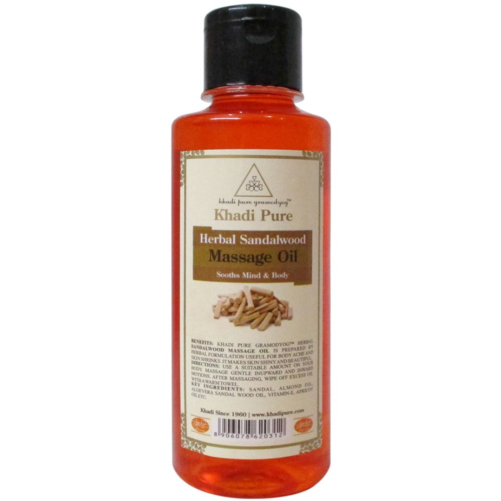 Khadi Pure Sandalwood Massage Oil (210ml)