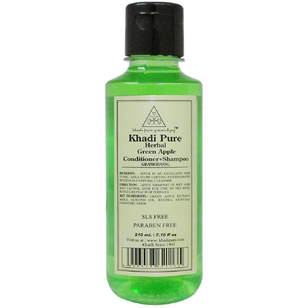 Khadi Pure Green Apple Shampoo + Conditioner Sls-Paraben Free (210ml)