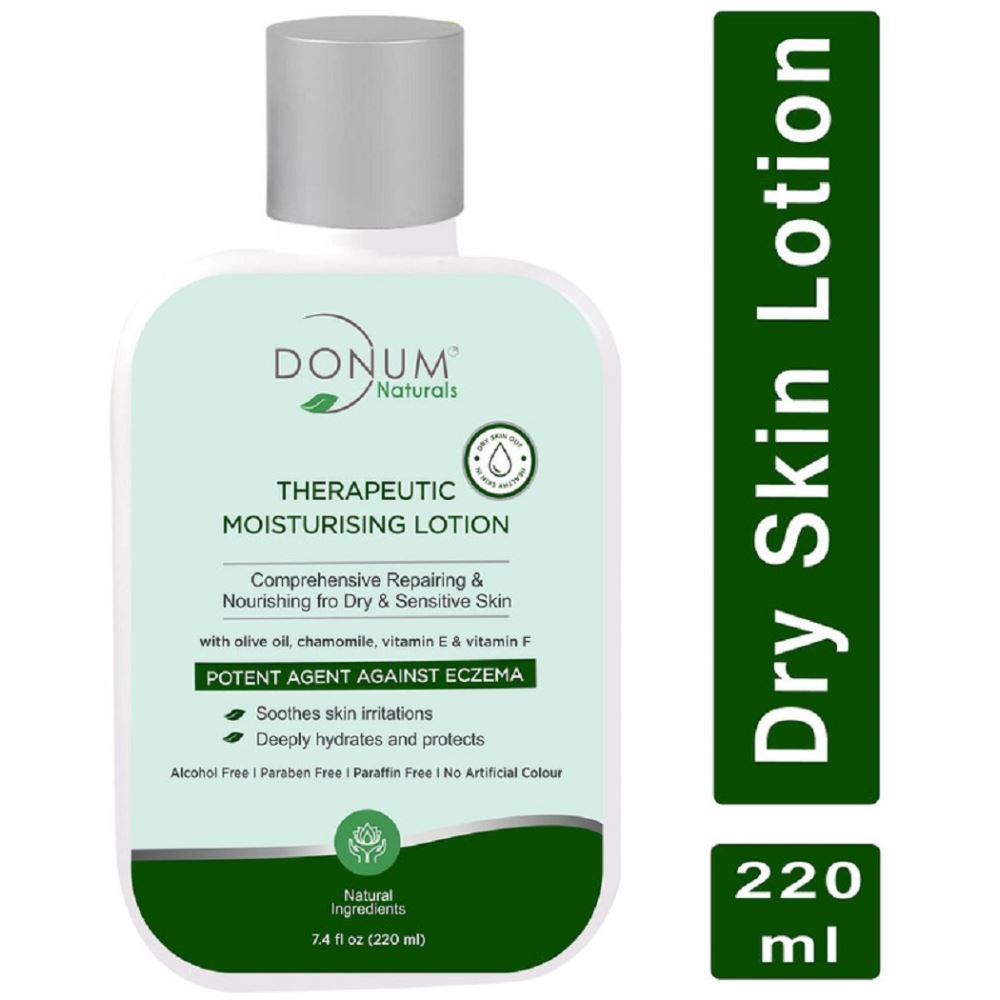 Donum Naturals Therapeutic Moisturising Lotion With Olive Oil Chamomile Vitamin E & Vitamin F (220ml)