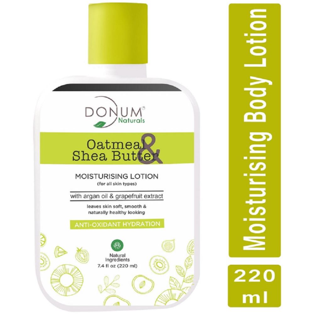 Donum Naturals Deep Moisturizing And Skin Brightening Body Lotion With Oatmeal And Shea Butter For Silky Smooth Skin (Paraben-Free) (220ml)
