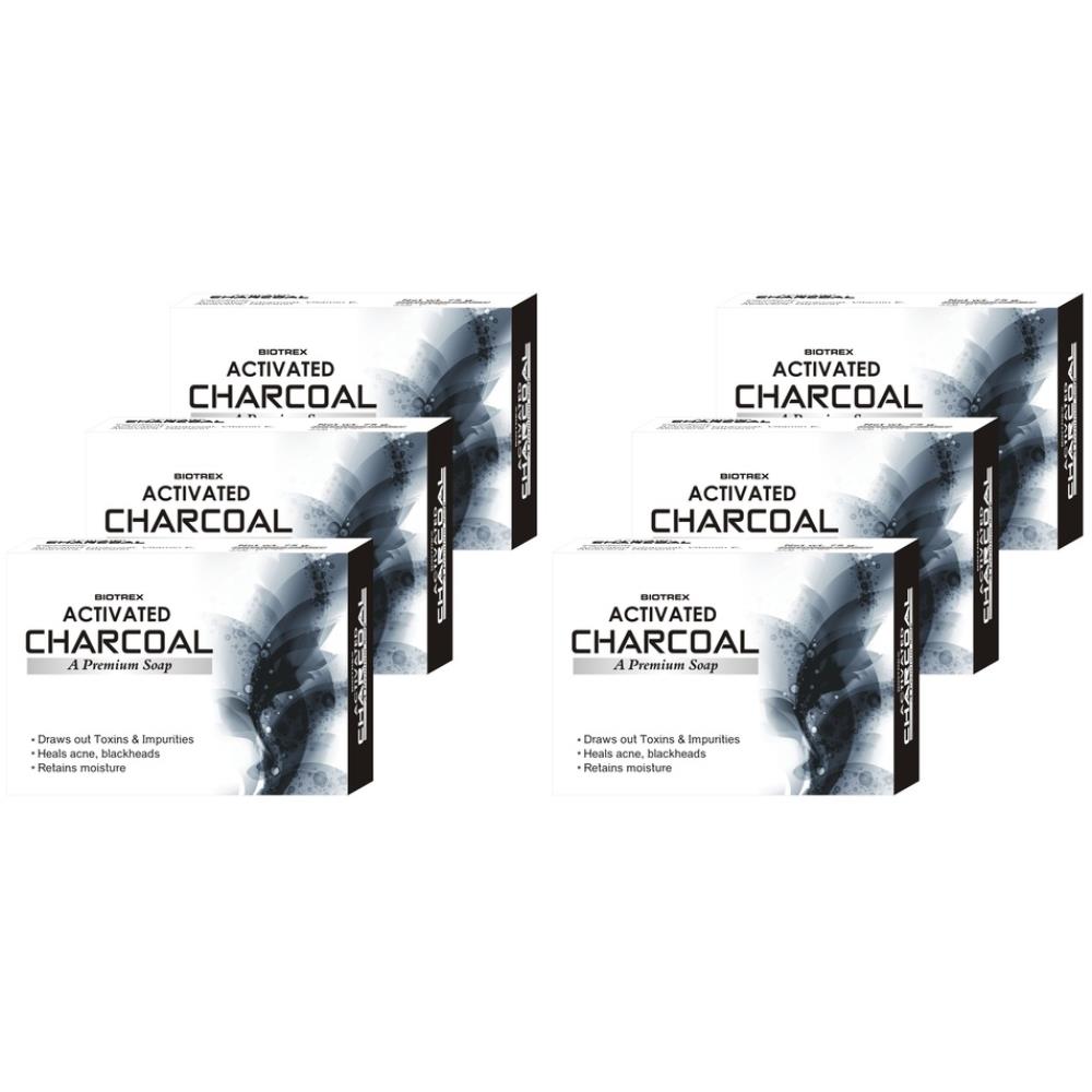 Biotrex Activated Charcoal A Premium Soap (75g, Pack of 6) Biotrex Activated Charcoal A Premium Soap (75g, Pack of 6)