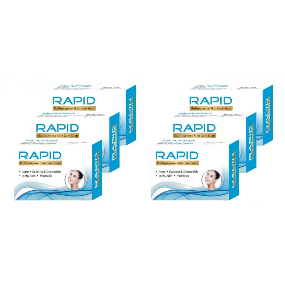 Biotrex Rapid Multipurpose Skin Care Soap (75g, Pack of 6)