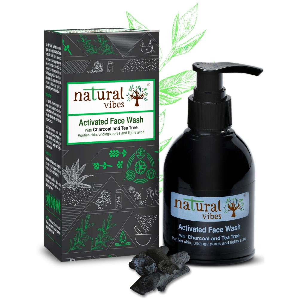 Natural Vibes Ayurvedic Tea Tree And Activated Charcoal Face Wash (150ml)