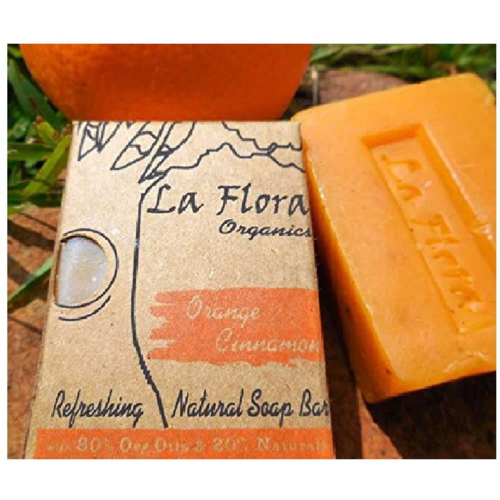 La Flora Organics Orange Cinnamon Tangy Handmade Soap (100g)