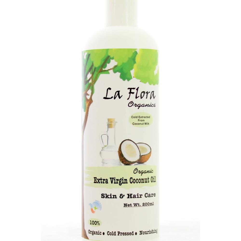 La Flora Organics Organic Cold Pressed Extra Virgin Coconut Oil (200ml)